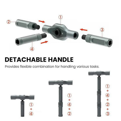 24-in-1 Screwdriver Set, Switchable Magnetic Screwdriver & Ratchet Tool, Compact, Portable Home Repair Toolbox