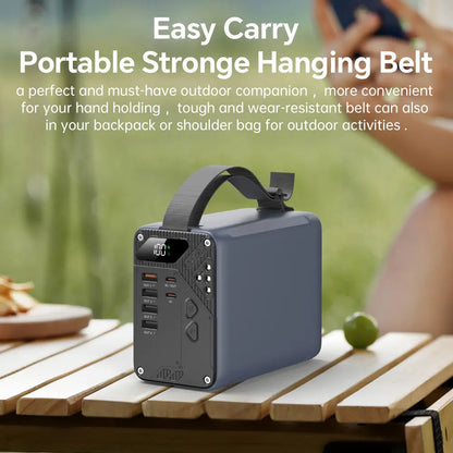 80000mAh Portable Power Bank with 30W Fast Charging, LCD Display & LED SOS Light
